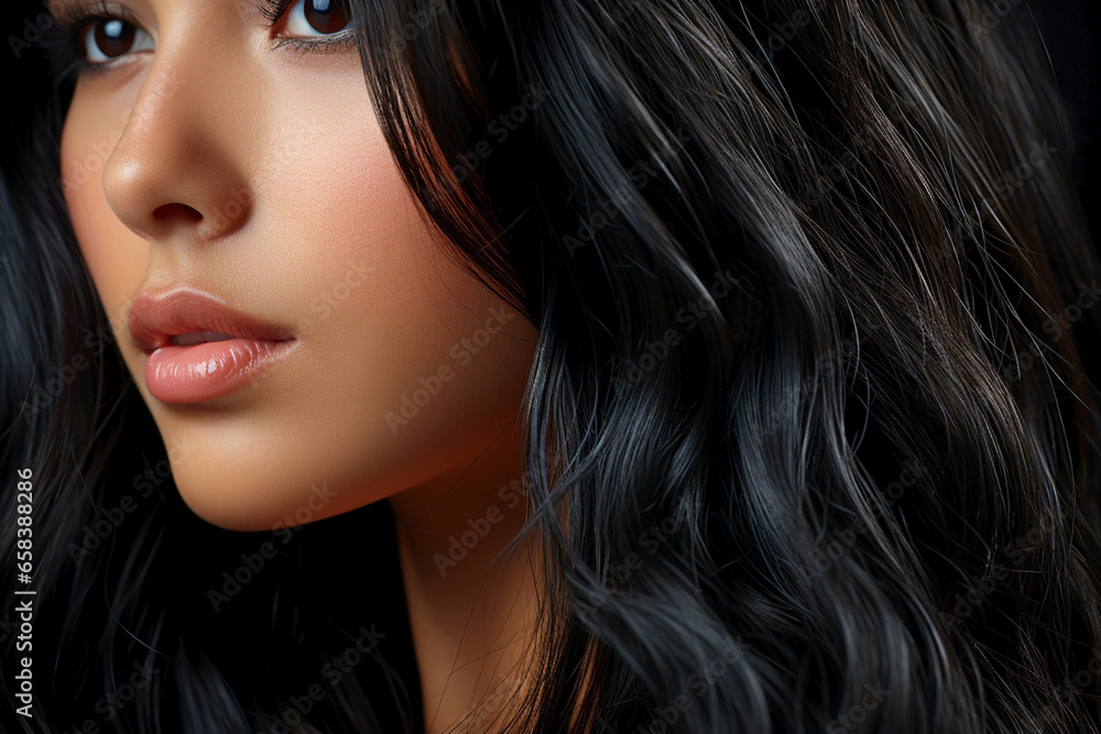 close up of woman's shiny luxury beautiful healthy hair close up of woman's shiny luxury beautiful healthy hair