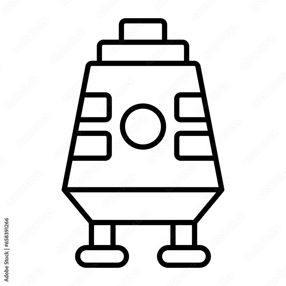 Obraz premium Space Module Outline Icon