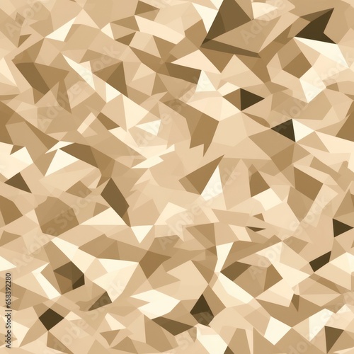 Seamless Desert Camouflage Pattern with Angular Geometric Shapes AI Generated
