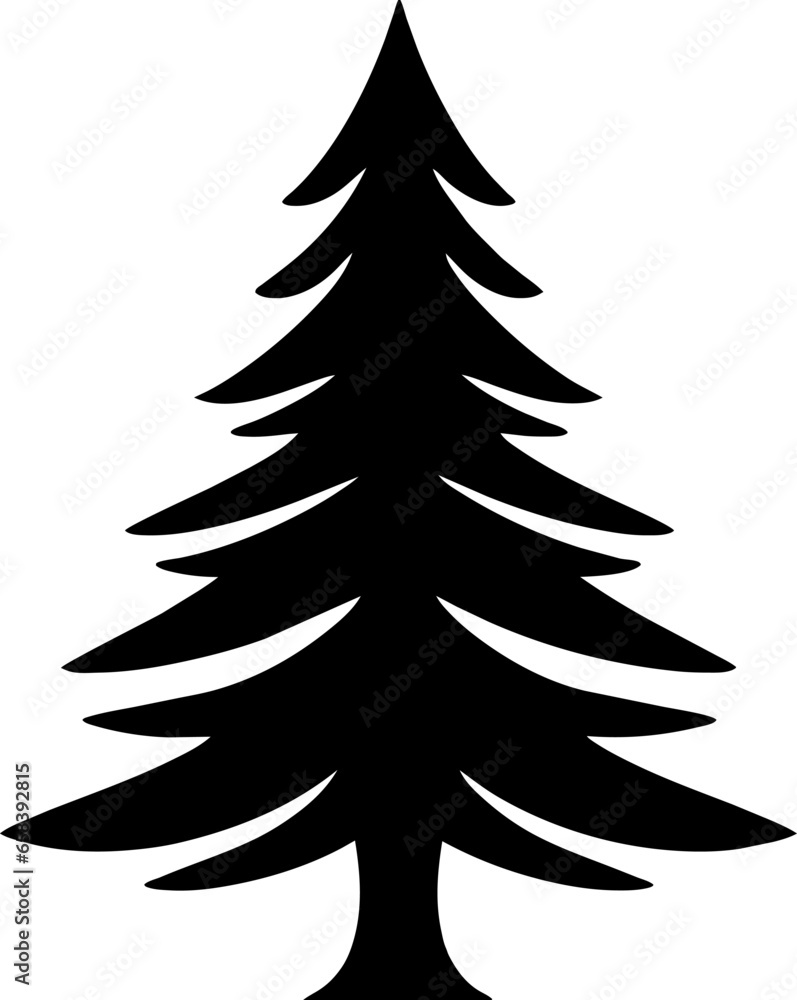 Vector illustration of a Christmas tree concept. Vector illustration of a Christmas tree concept.