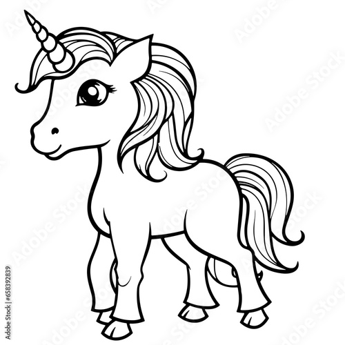 Line Art Baby unicorn