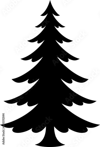 Real Christmas spruce tree. Sketch for greeting card with text, festive poster or party invitations.The attributes of Christmas and New year. Vector closeup illustration realistic style.