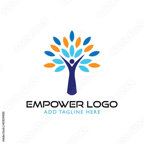empowering logo design vector