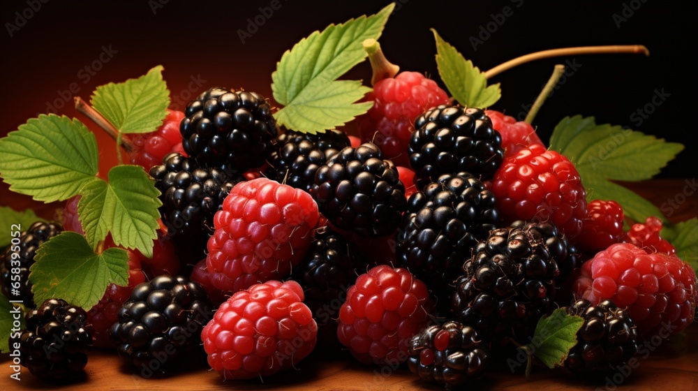 blackberry and raspberry blackberry and raspberry