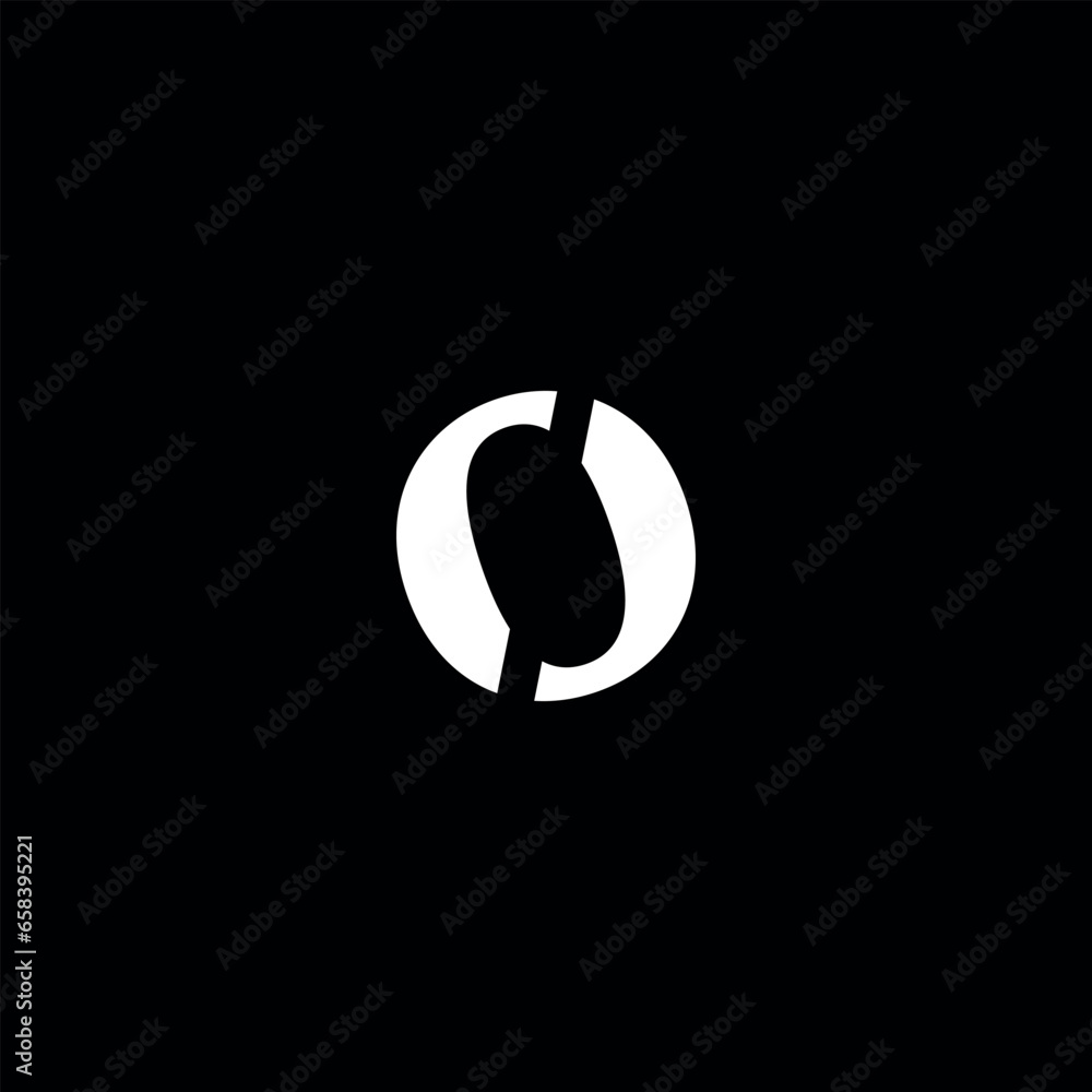 letter O logo vector template black background letter CO OC logo letter O logo vector template black background letter CO OC logo