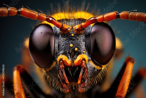 Macrozoom of insect eyes and their amazing details  photo