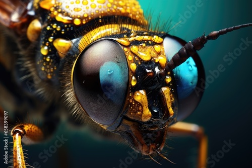 Macrozoom of insect eyes and their amazing details  photo