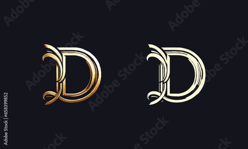 Letter D vector logo icon luxury design