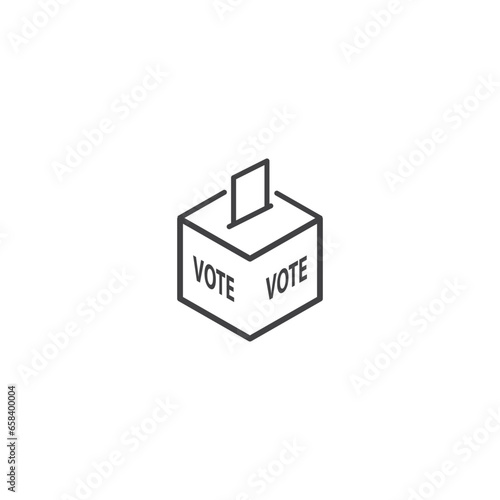 Vote, ballot box. Vector icon template