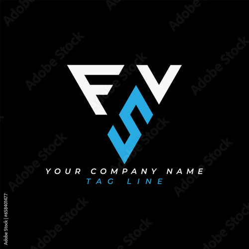 FVS letter logo creative design with vector graphic Pro Vector