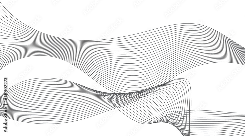 Modern vector background with black wavy lines. Modern vector background with black wavy lines.