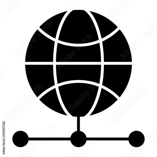 Web Network Glyph Icon