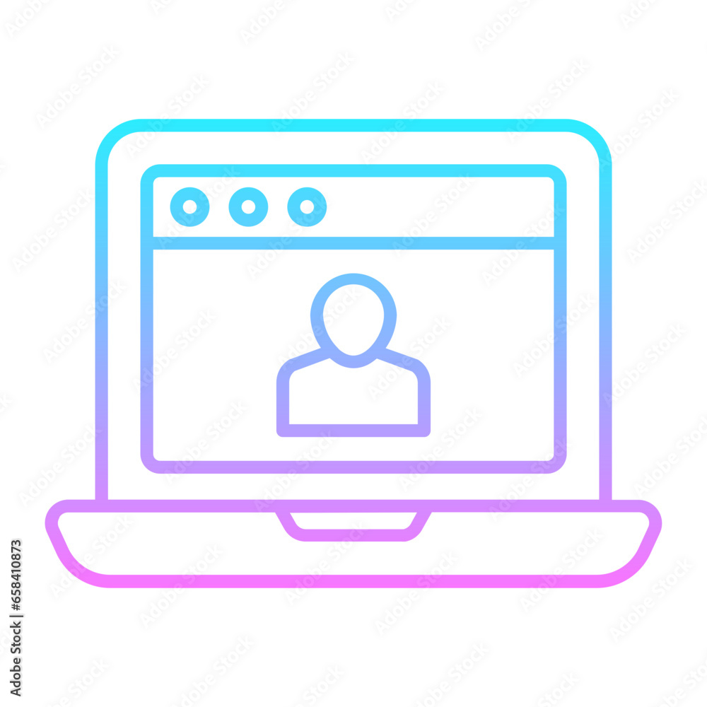 Online Conference Gradient Icon Online Conference Gradient Icon