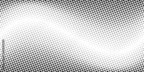 Halftone black waves on a white background. Retro vector illustration