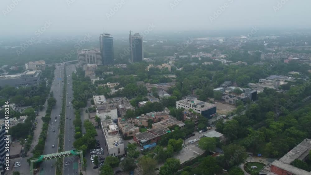 Aerial view of residential area in Lahore Aerial view of residential area in Lahore