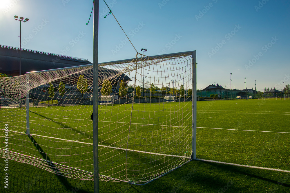 Fototapeta premium Soccer ground in Felcsut in Central Hungary