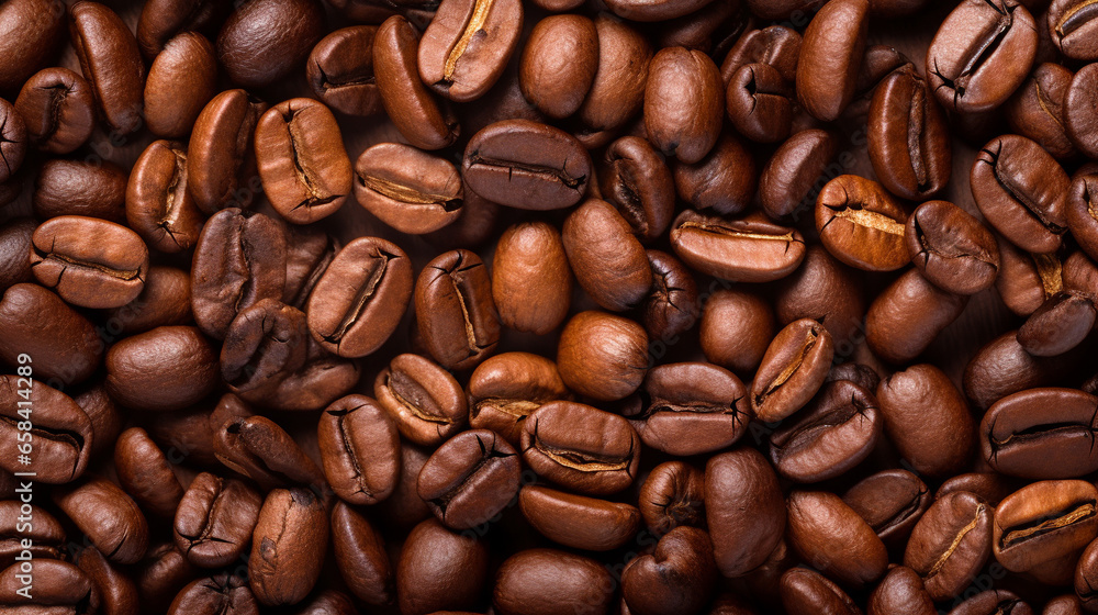Fototapeta premium medium roasted coffee beans background