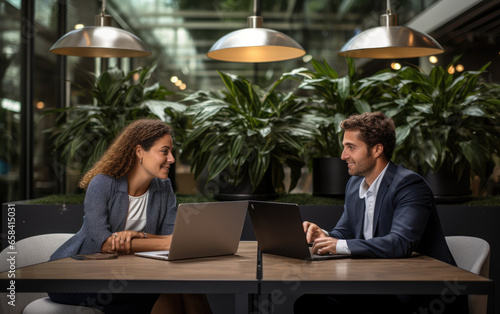 Two people having a busines...