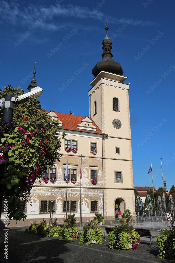 Old Town Hall with Observation Tower in Mladá Boleslav, Czech Republic
