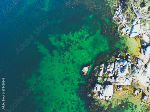 Vista playa en drone