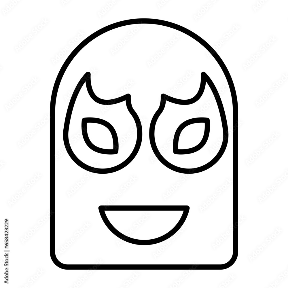 Wrestling Mask Outline Icon Wrestling Mask Outline Icon