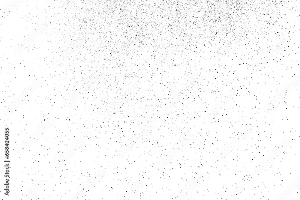 Obraz premium Distressed black texture. Dark grainy texture on white background. Dust overlay textured. Grain noise particles. Rusted white effect. Grunge design elements. Vector illustration, EPS 10.