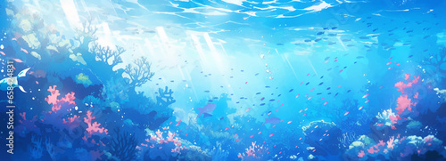 Photography Underwater world of the ocean sea diving snorkeling aquarium coral fish