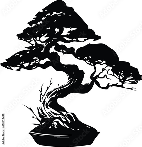 Japanese Bonsai Tree In Pot
