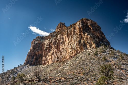 Looking Up At Yuma Point From The Boucher Trail