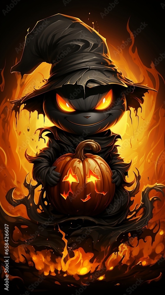 Dark and Brooding Cartoon Halloween Witch Burned Charred Design Pattern Phone Wallpaper Background Dark and Brooding Cartoon Halloween Witch Burned Charred Design Pattern Phone Wallpaper Background