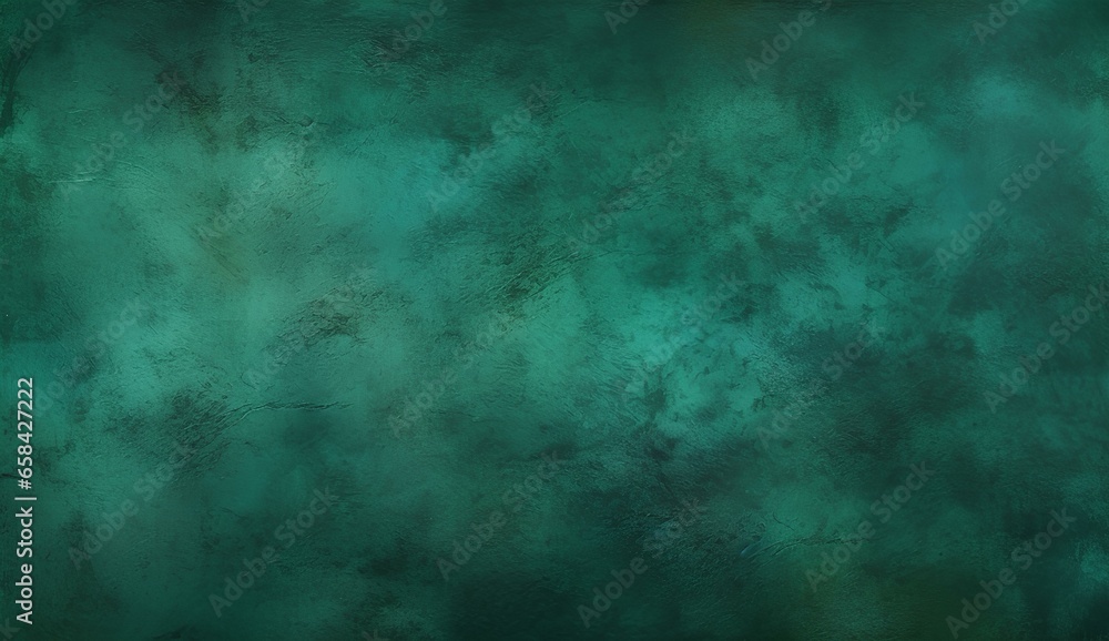 Green emerald grunge dark abstract background, in the style of textured canvas, textured surface, empty copy space for text, wall structure. generative AI