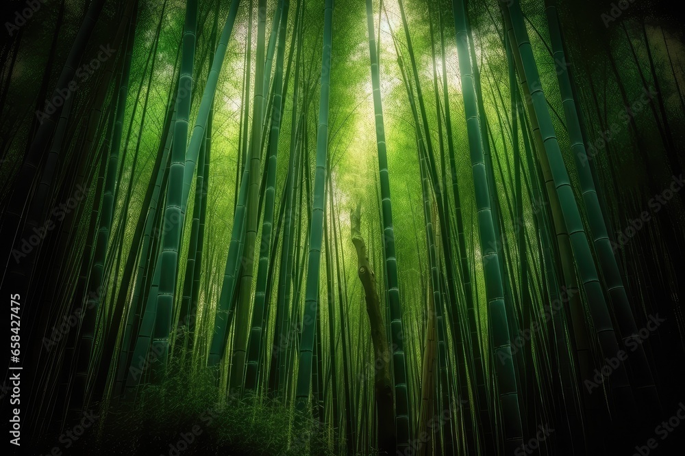 Beautiful bamboo forest in spring