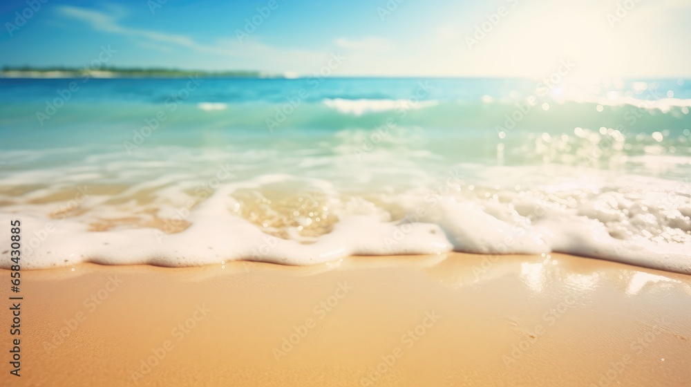 Clean and beautiful beach and waves Clean and beautiful beach and waves