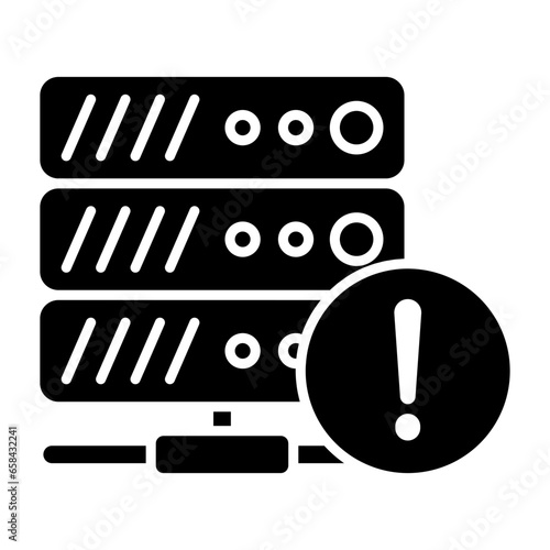 Server Error Glyph Icon photo