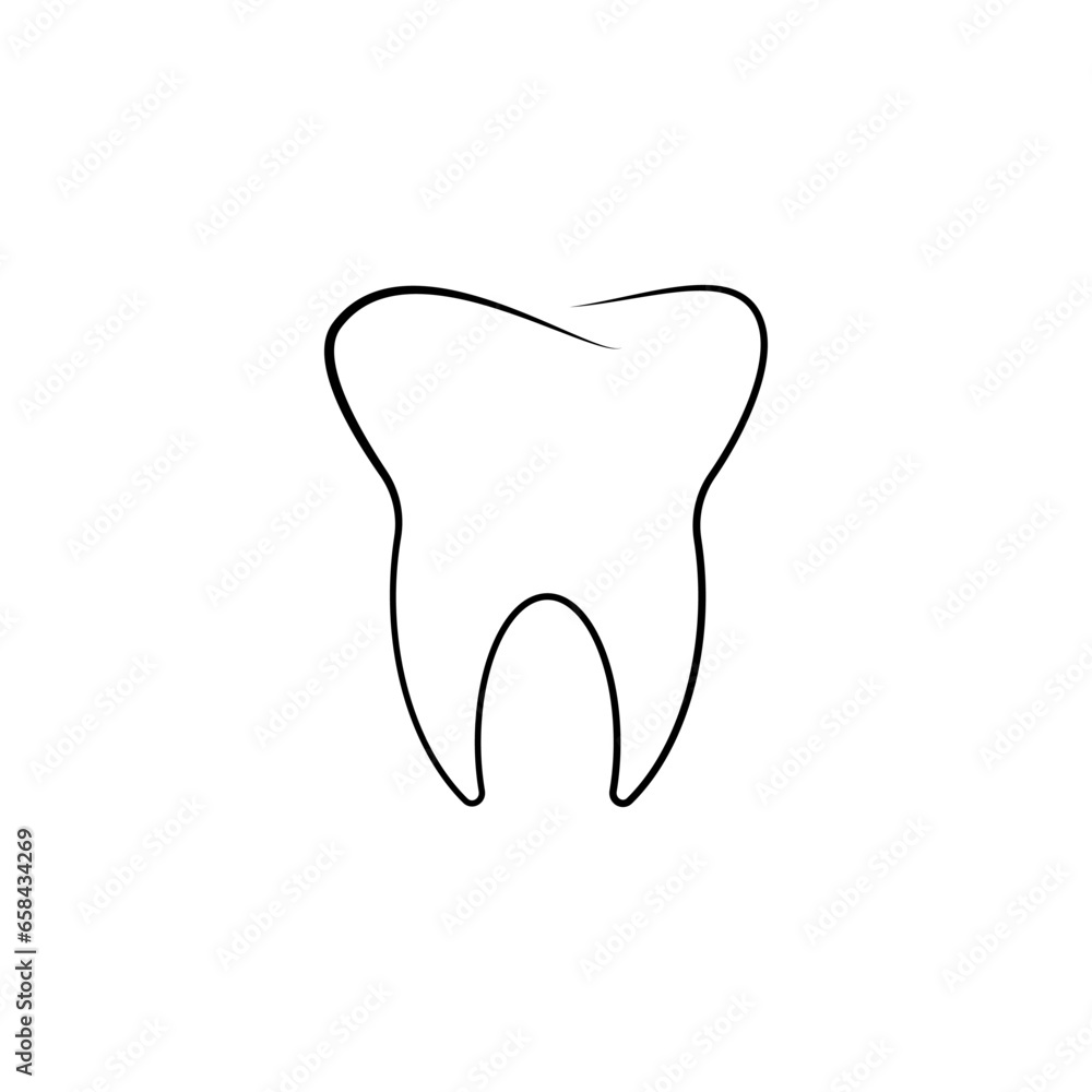 tooth icon isolated on white tooth icon isolated on white