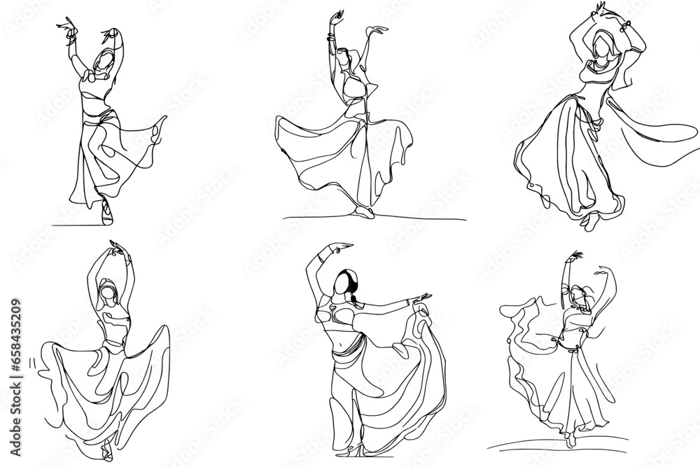 One-Line Drawing of Belly oriental egyptian Dancers: Simple, Minimalist, and Elegant, vector One-Line Drawing of Belly oriental egyptian Dancers: Simple, Minimalist, and Elegant, vector