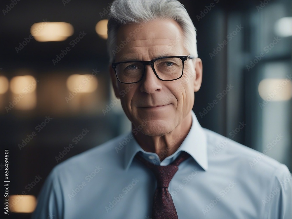 The portrait of the top level executive in the office. The portrait of the top level executive in the office.
