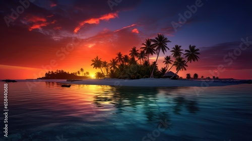 sunset over the ocean © faiz