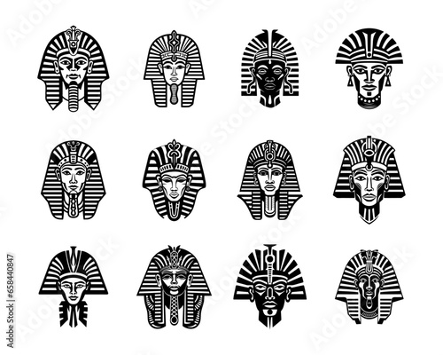 A collection of egyptian vector illustrations