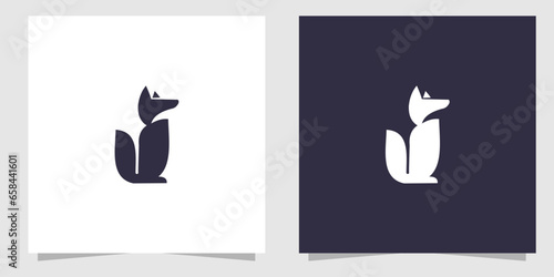 fox animal modern simple logo design