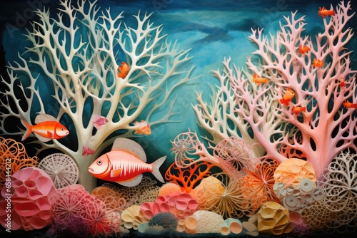 Abstraction with corals and fish