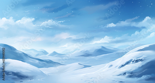 Wallpaper Mural winter landscape background with snow Torontodigital.ca