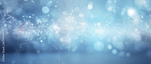 a snowflake with blue background and snowflakes photo