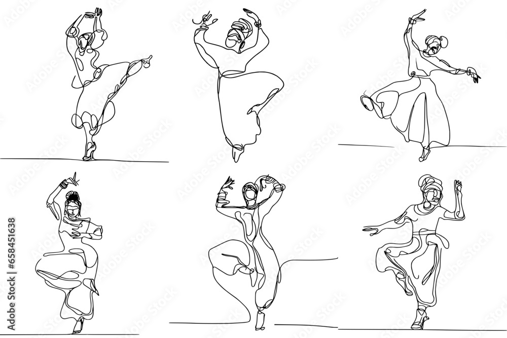 One-Line Drawing of African Dance: Celebrating Culture and Spirit