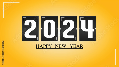 Happy new year 2024 social media banner design and background design