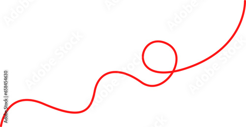 Red line thread vector
