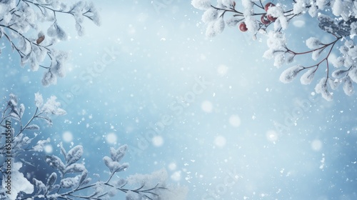 winter background with snowflakes © faiz