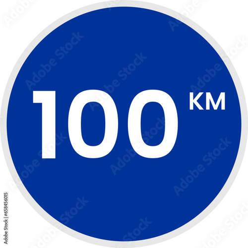 100 km zone traffic sign speed limit