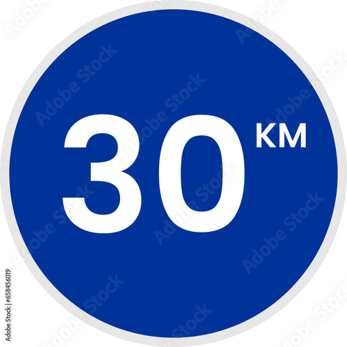 30 km zone traffic sign speed limit