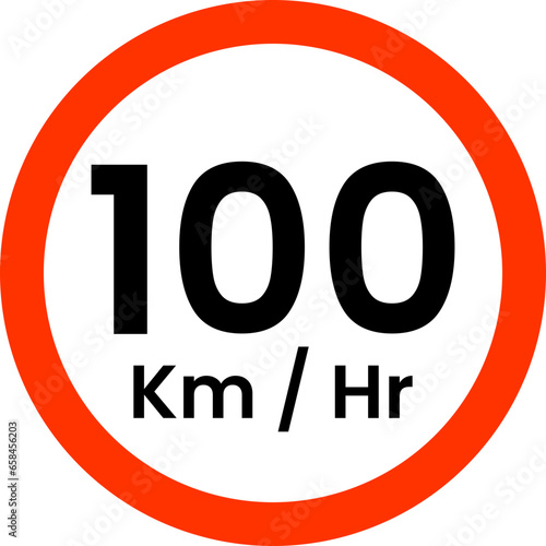 100 km/hr zone traffic sign speed limit